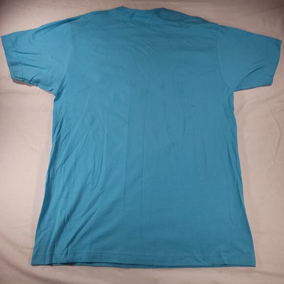 The Little Mermaid Siren Tultex Graphic Crew Neck T Shirt Mens Size Large L Blue - Picture 9 of 9